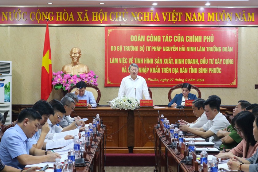 Bộ trưởng Nguyễn Hải Ninh: “Bình Phước cần làm tốt hơn nữa để cải thiện môi trường đầu tư”